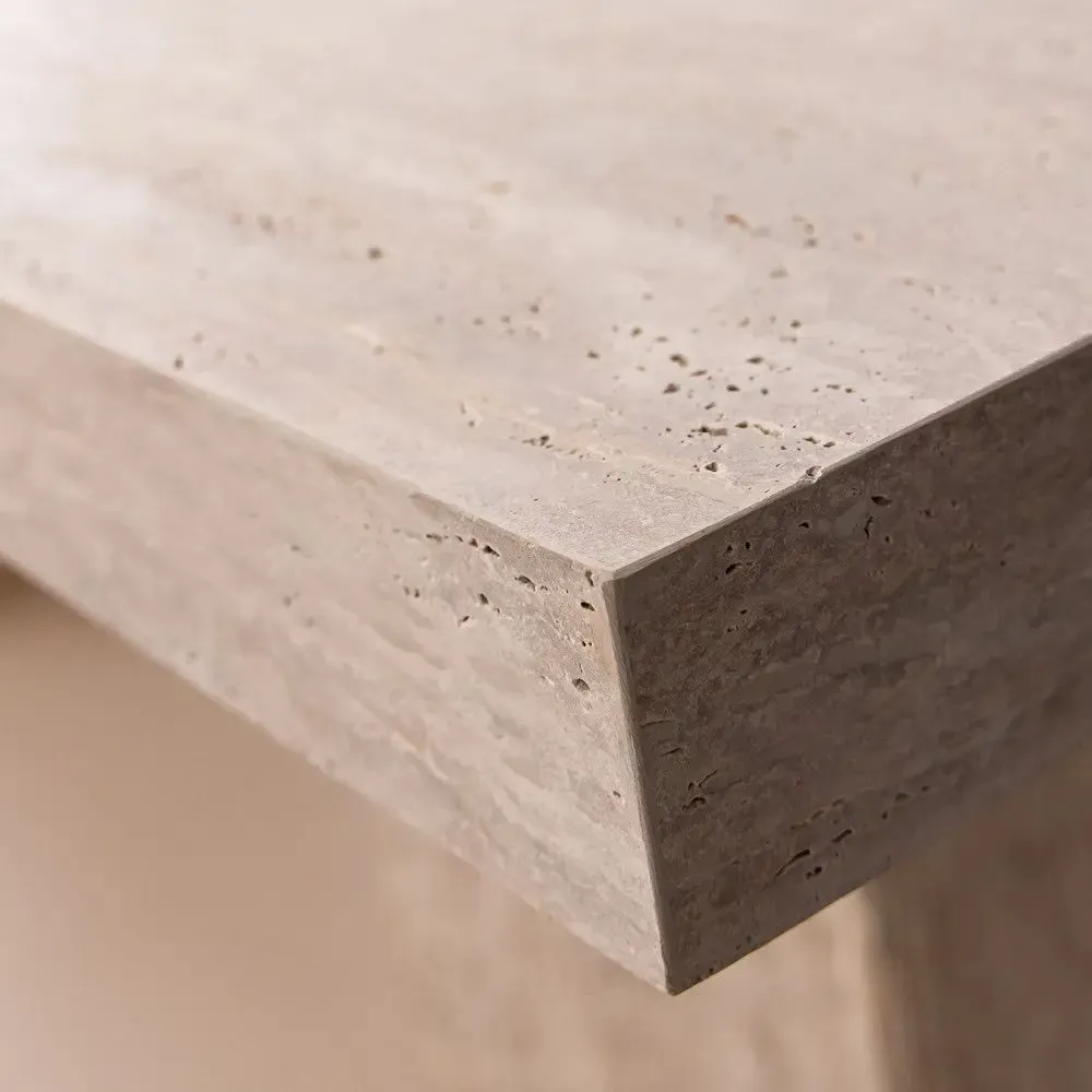 Tables basses - Table basse Calyra en travertin naturel - DESIGN TRIP