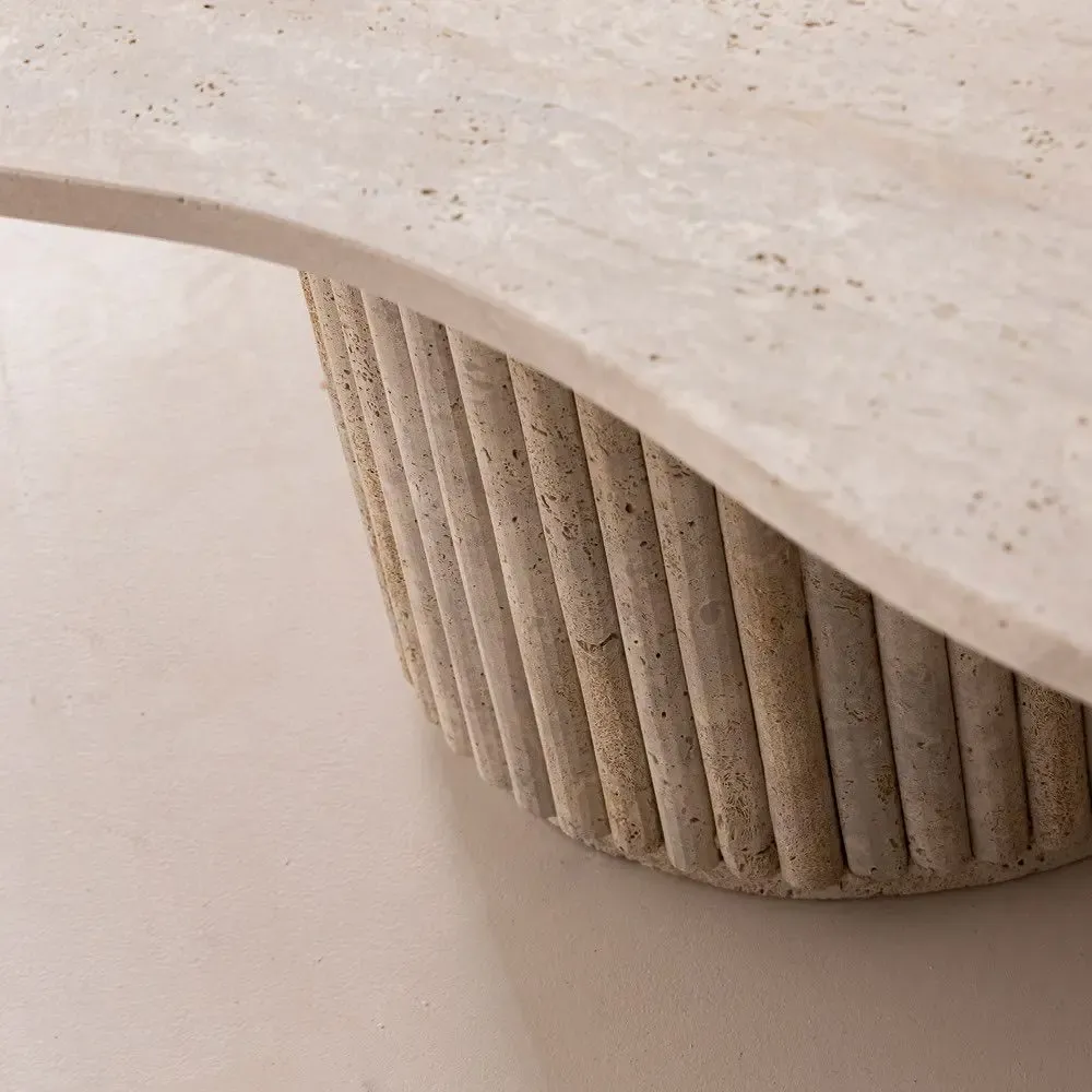 Tables basses - Table basse Kleos en travertin naturel - DESIGN TRIP