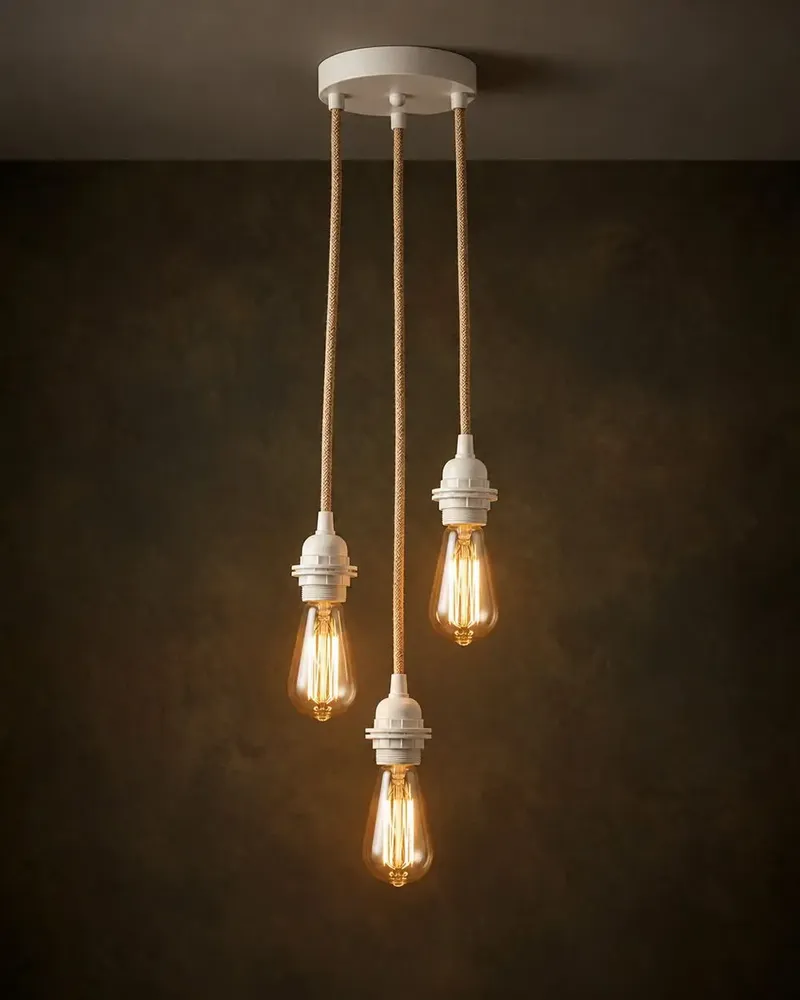 Plafonniers - Douille Plafond - Blanc Naturel - 3 Fixations - BAZAR BIZAR LIVING