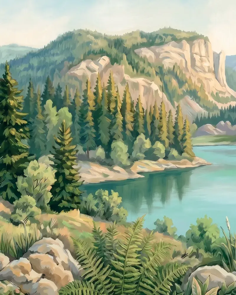 Wallpaper - Custom wall decor - COMBE DU LAC - LGD01 DECOR MURAL SUR MESURE