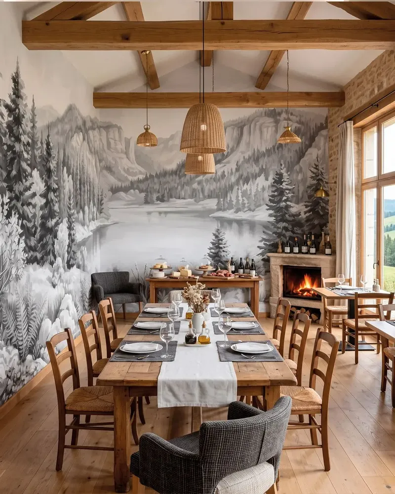 Wallpaper - Custom wall decor - COMBE DU LAC - LGD01 DECOR MURAL SUR MESURE