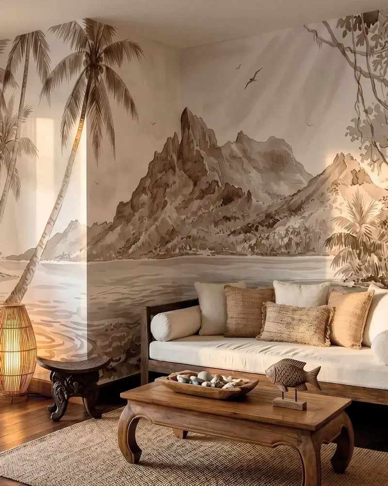 Wallpaper - Custom wall decor - BORA - LGD01 DECOR MURAL SUR MESURE