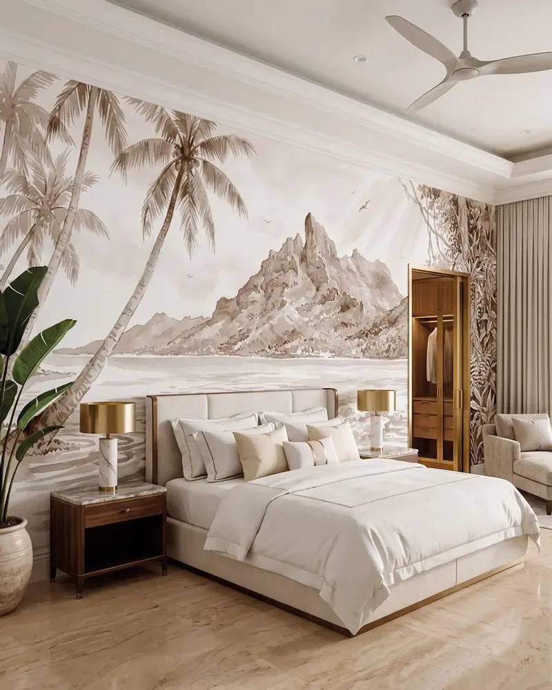 Wallpaper - Custom wall decor - BORA - LGD01 DECOR MURAL SUR MESURE