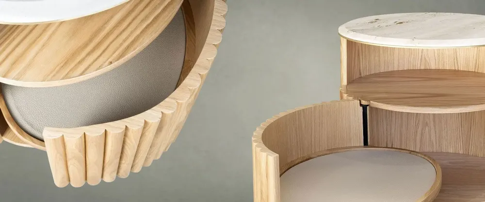 Night tables - Herbert Nightstand Handmade by Wood Tailors Club - WOOD TAILORS CLUB