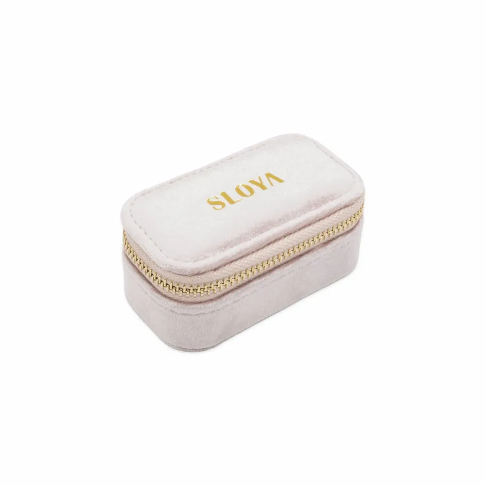 Bijoux - Mini boîte à bijoux velours rose pêche - SLOYA
