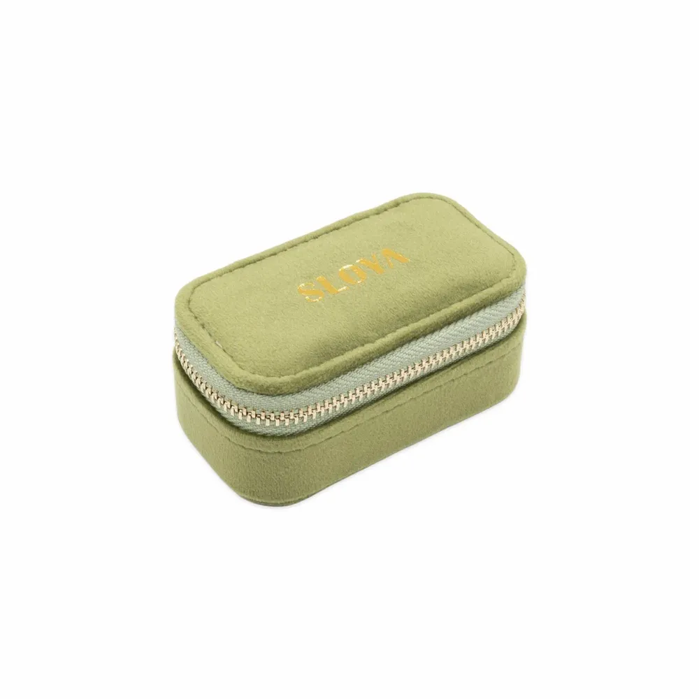 Bijoux - Mini boîte à bijoux velours vert olive - SLOYA