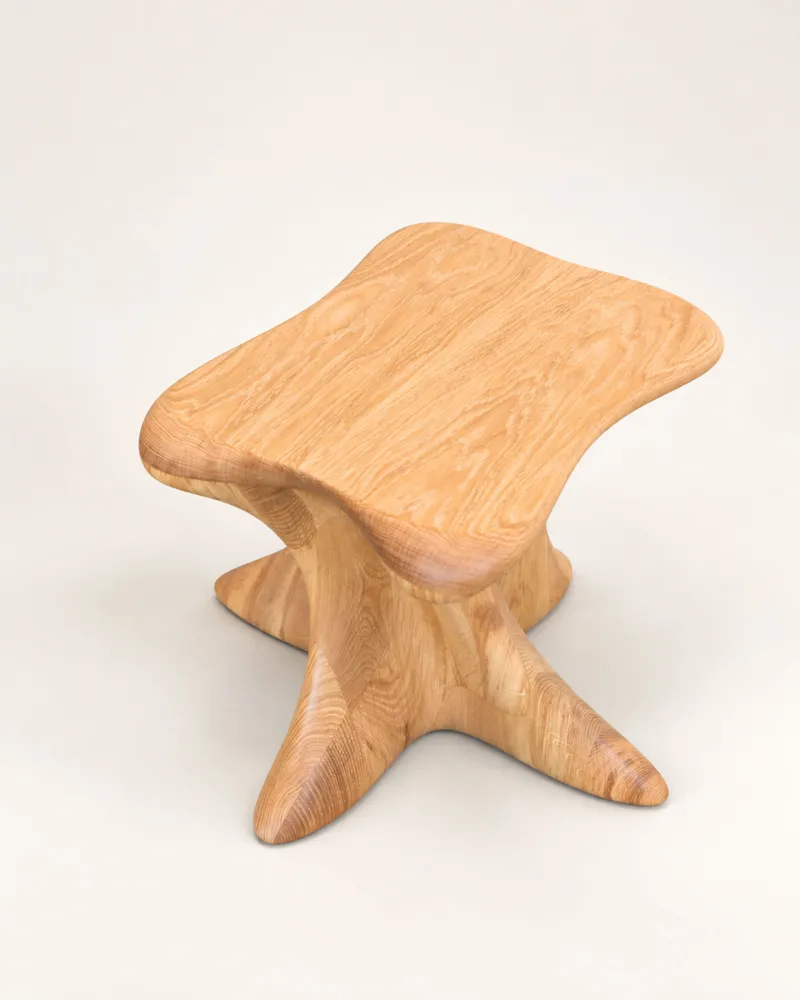 Tabourets - Harmonia | Tabouret Sculpté Exclusif | Chêne Européen Massif - NEXART