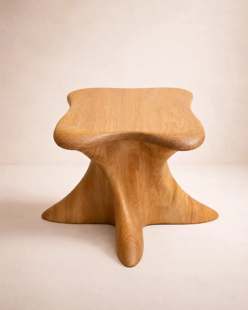 Tabourets - Harmonia | Tabouret Sculpté Exclusif | Chêne Européen Massif - NEXART