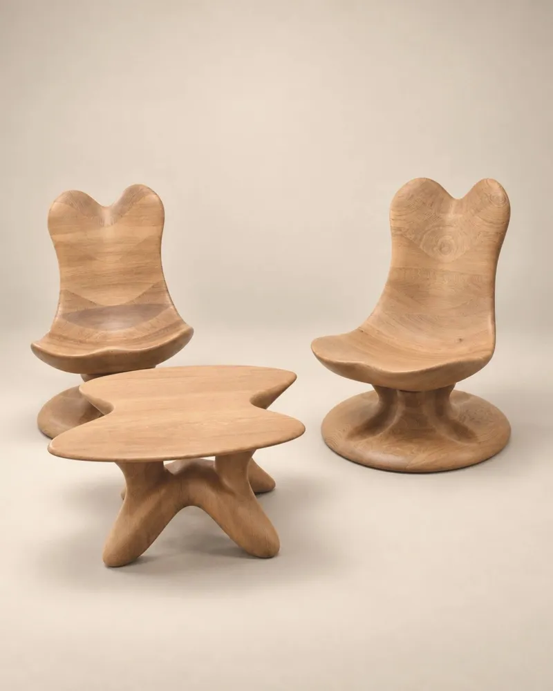 Lounge chairs - Athena Collection | Exclusive Lounge Series | Premium Solid Oak Wood - NEXART