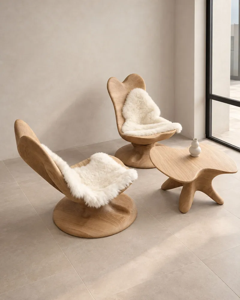 Lounge chairs - Athena Collection | Exclusive Lounge Series | Premium Solid Oak Wood - NEXART