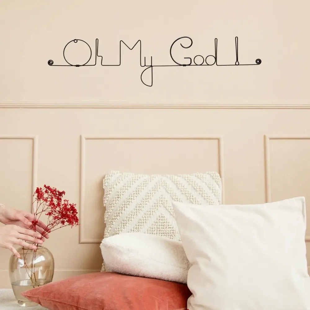 Other wall decoration - Wire Wall Decor\" Oh My God! \” - to pin - Jewelry from - BIJOUX DE MUR