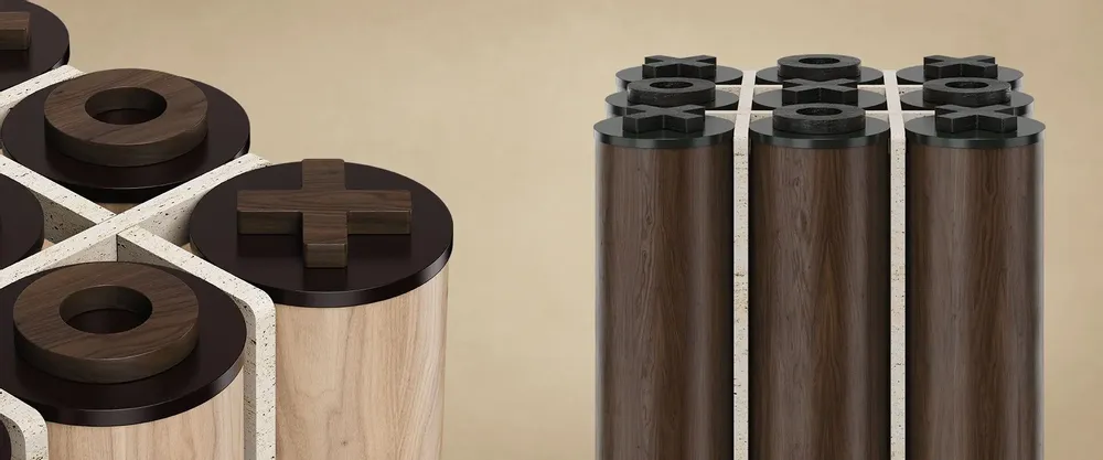 Autres tables  - Kensington Tic-Tac-Toe Table Handmade by Wood Tailors Club - WOOD TAILORS CLUB