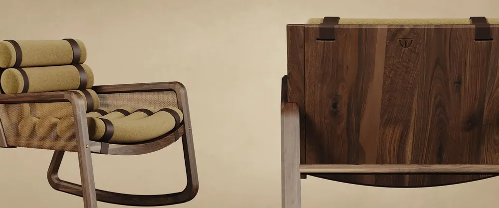 Fauteuils - William Rocking Armchair Handmade by Wood Tailors Club - WOOD TAILORS CLUB