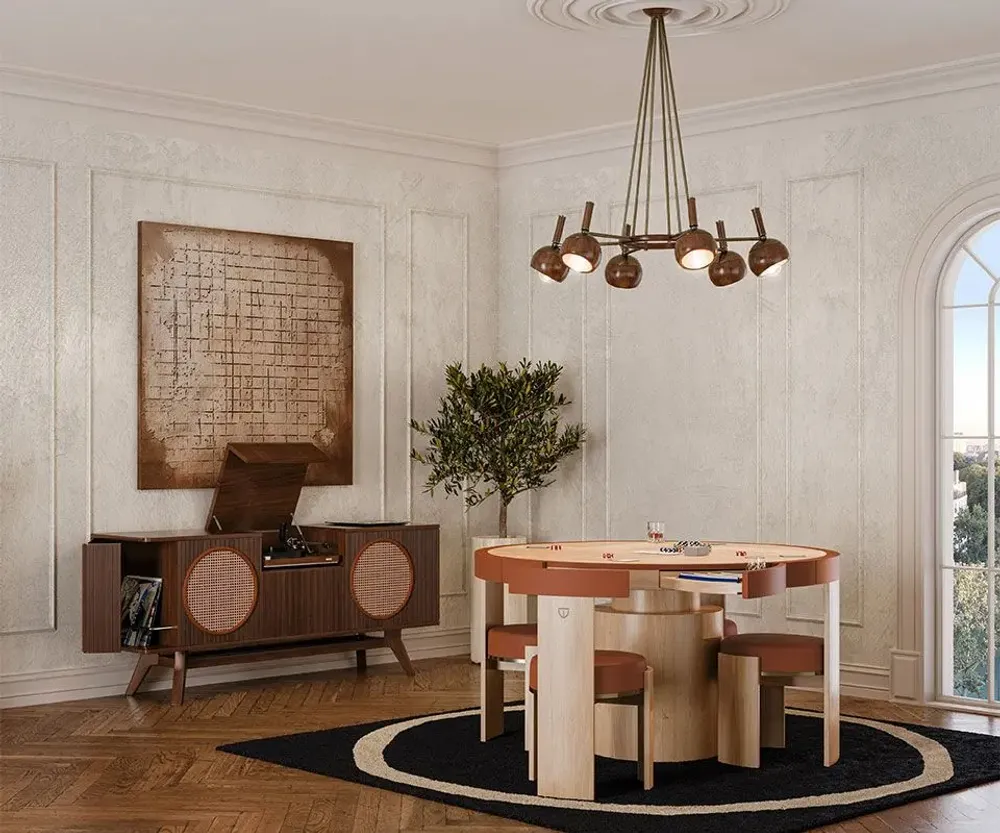 Tables Salle à Manger - Wellesly Game Table Handmade by Wood Tailors Club - WOOD TAILORS CLUB