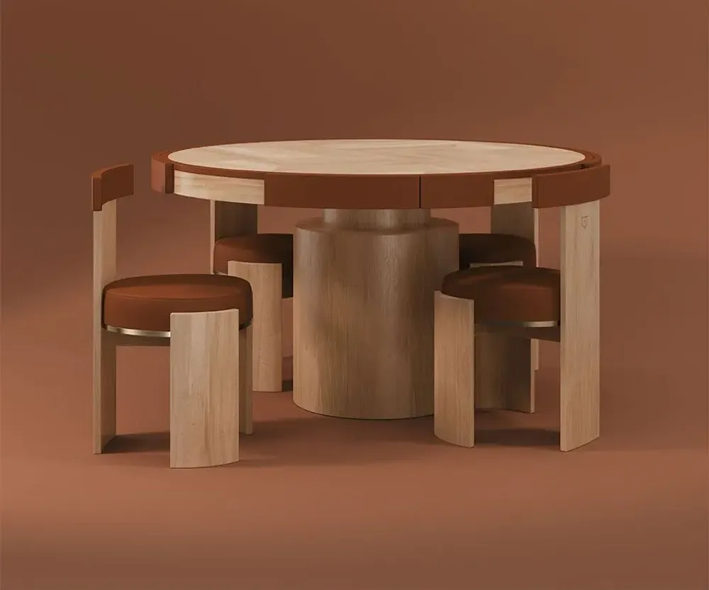 Tables Salle à Manger - Wellesly Game Table Handmade by Wood Tailors Club - WOOD TAILORS CLUB