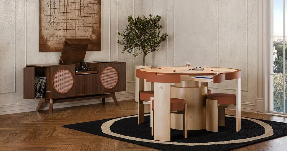 Tables Salle à Manger - Wellesly Game Table Handmade by Wood Tailors Club - WOOD TAILORS CLUB