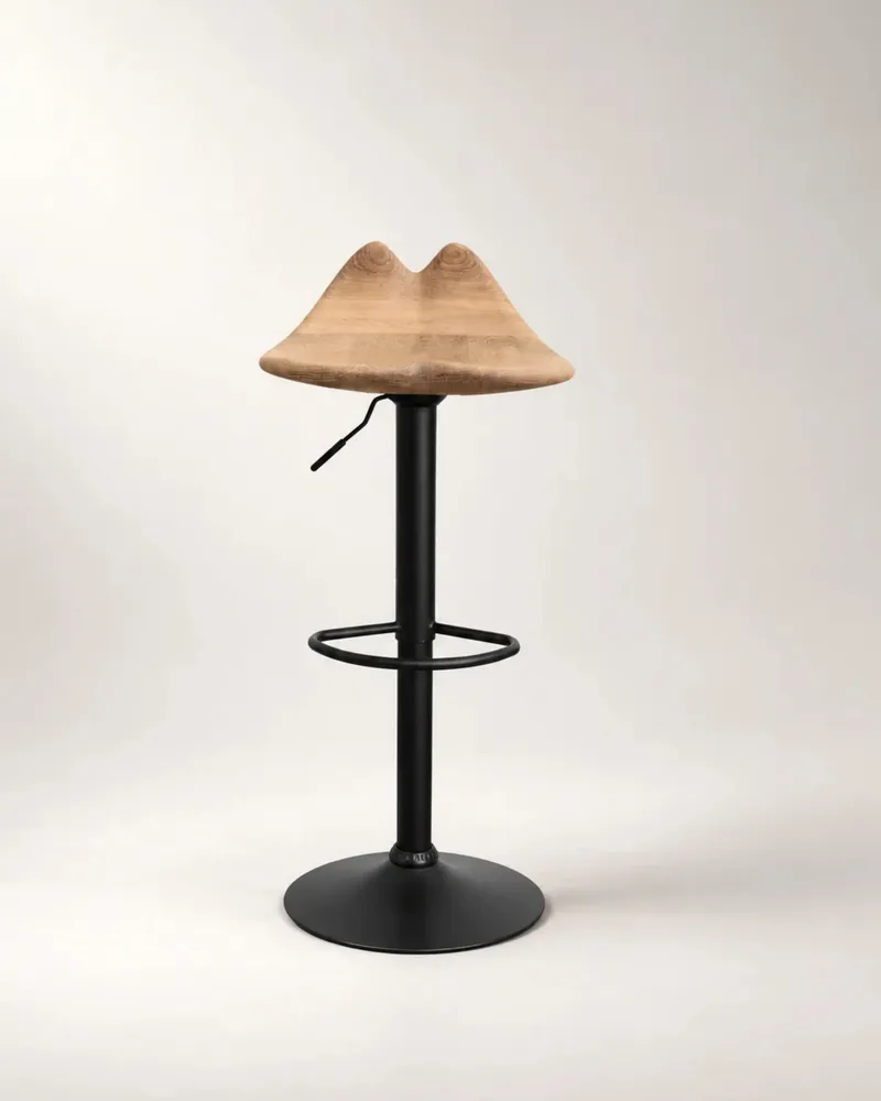 Chairs - Lyra | Sculpted Bar Chair | European Oak Wood - NEXART