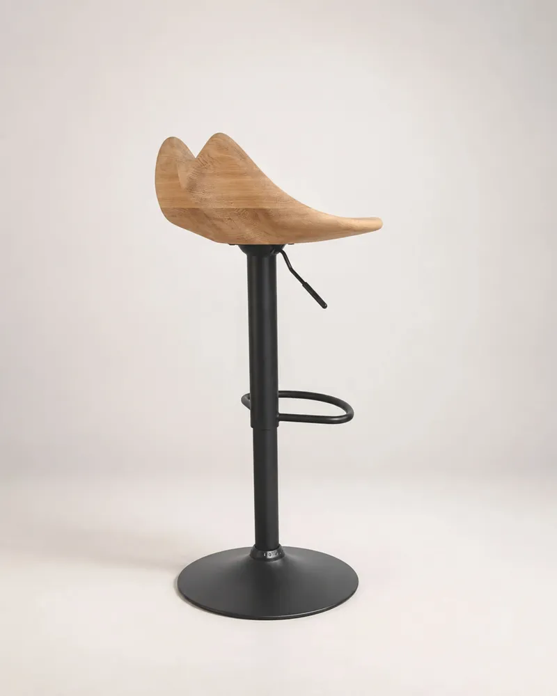 Chairs - Lyra | Sculpted Bar Chair | European Oak Wood - NEXART
