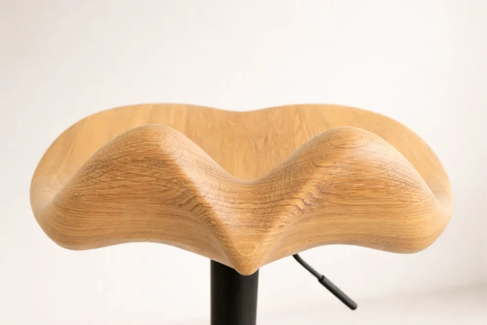 Chairs - Lyra | Sculpted Bar Chair | European Oak Wood - NEXART