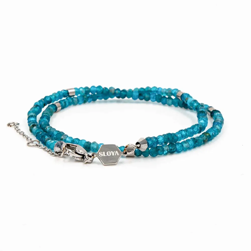 Bijoux - Bracelet Lumia en pierres Apatite - SLOYA