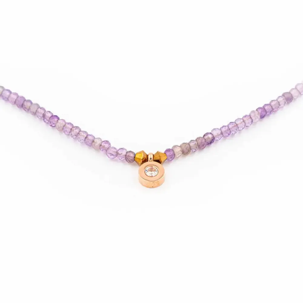 Cadeaux - Collier Lumia en pierres Améthyste - SLOYA