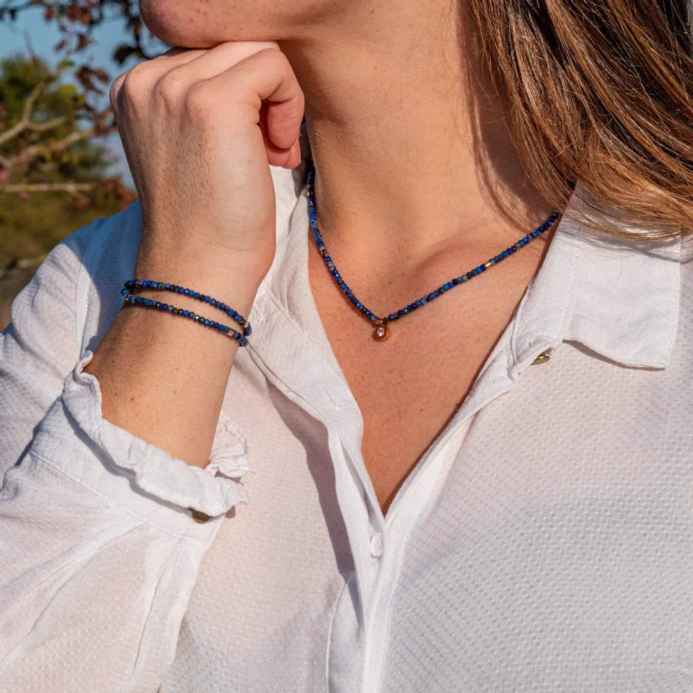 Cadeaux - Collier Lumia en pierres Lapis-Lazuli - SLOYA