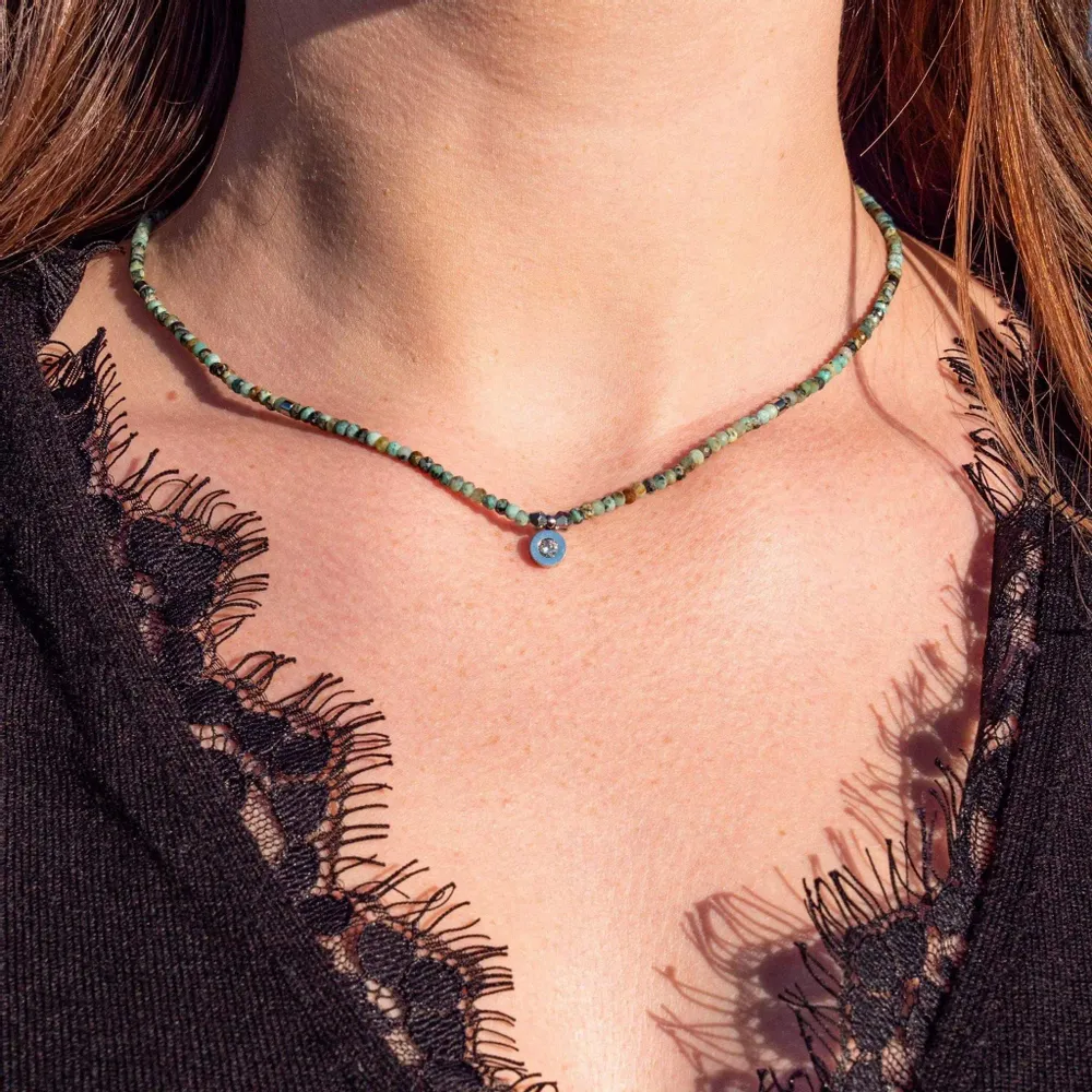 Cadeaux - Collier Lumia en pierres Turquoise - SLOYA