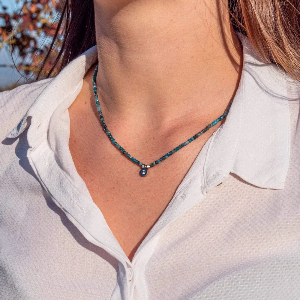 Cadeaux - Collier Lumia en pierres Apatite - SLOYA