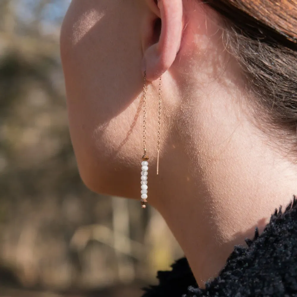 Cadeaux - Boucles d'oreilles pendantes Lumia en pierres de Lune - SLOYA