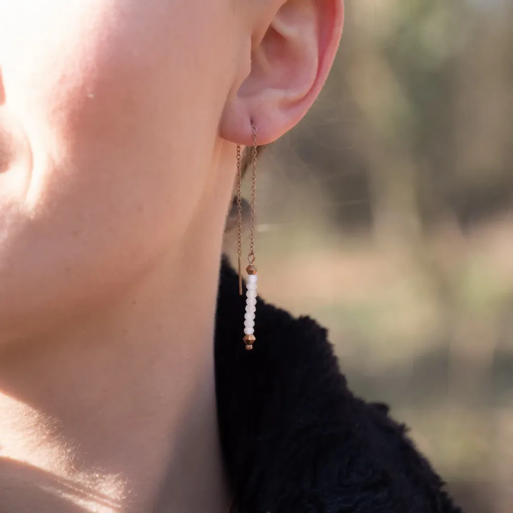 Cadeaux - Boucles d'oreilles pendantes Lumia en pierres de Lune - SLOYA