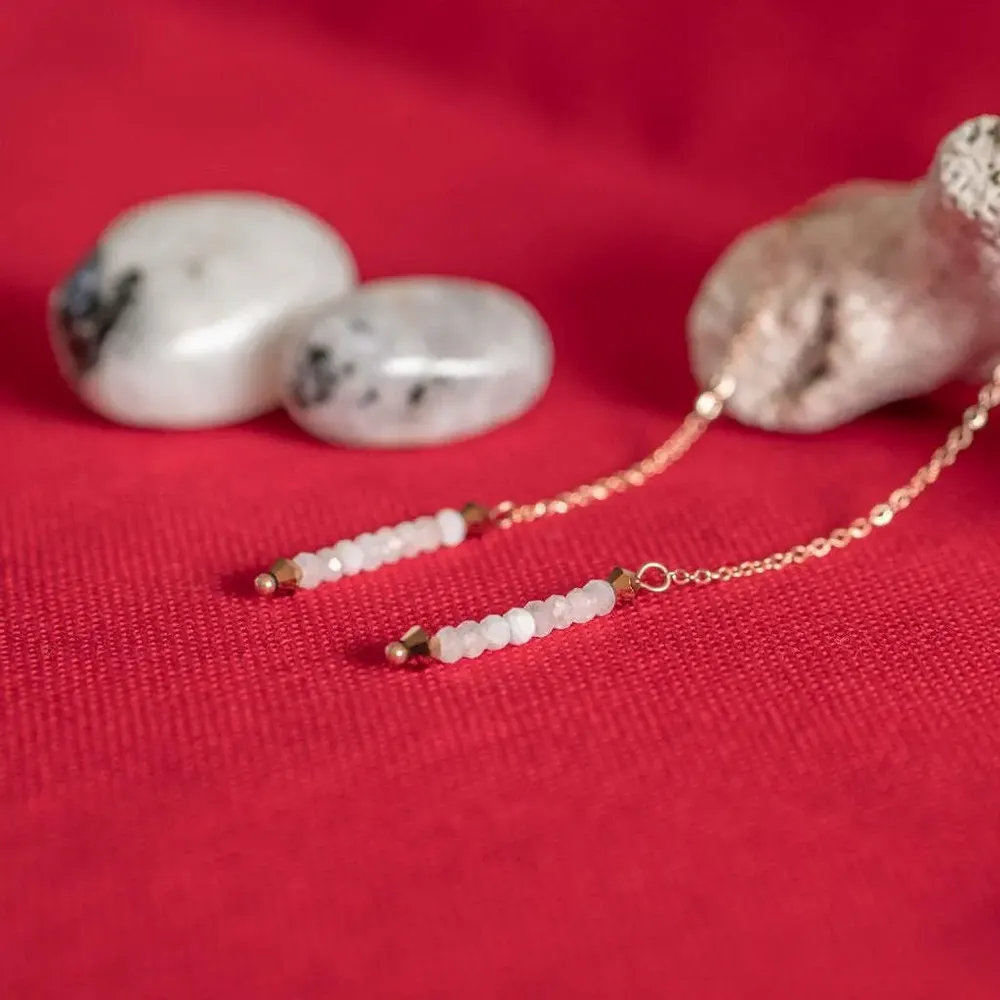 Cadeaux - Boucles d'oreilles pendantes Lumia en pierres de Lune - SLOYA