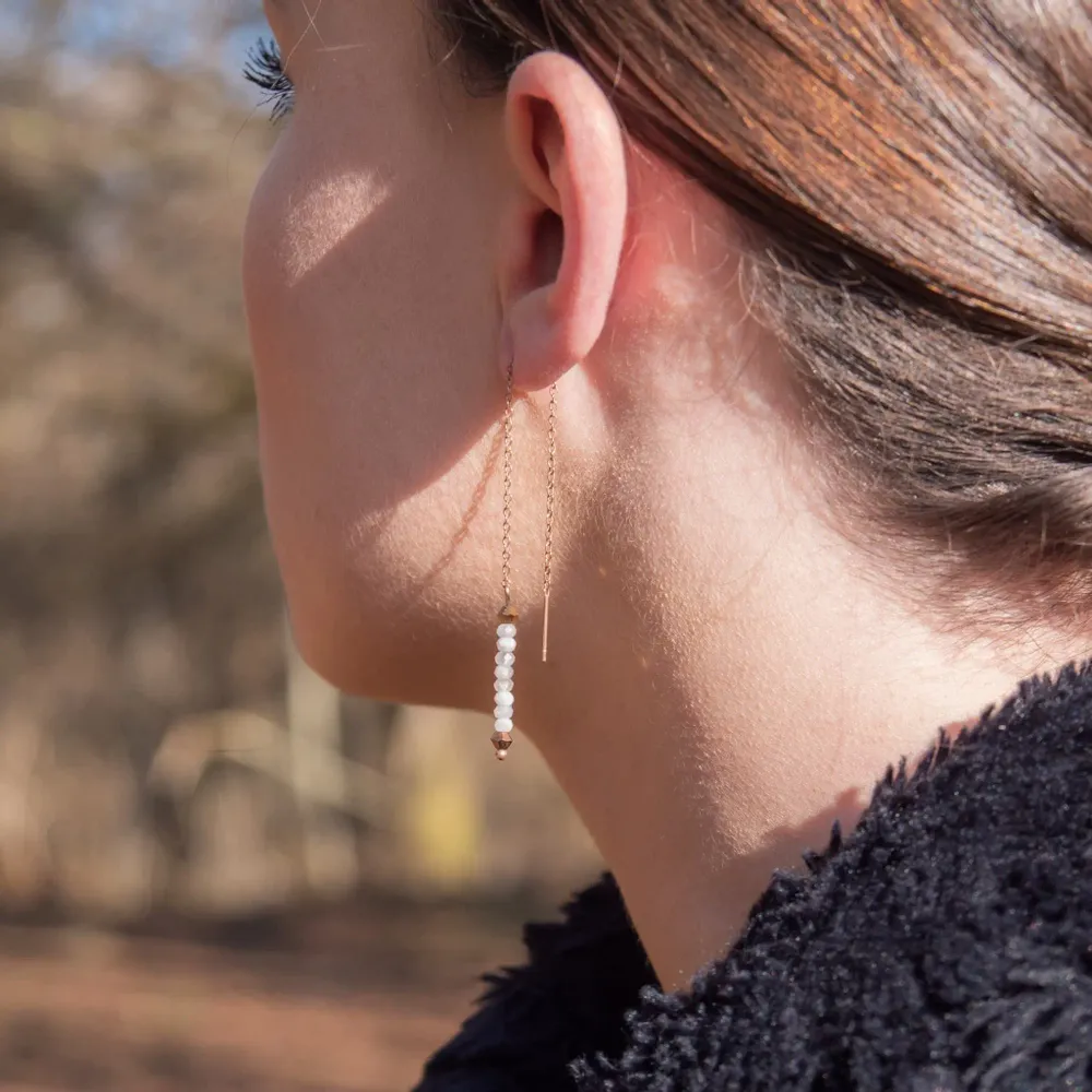 Cadeaux - Boucles d'oreilles pendantes Lumia en pierres de Lune - SLOYA