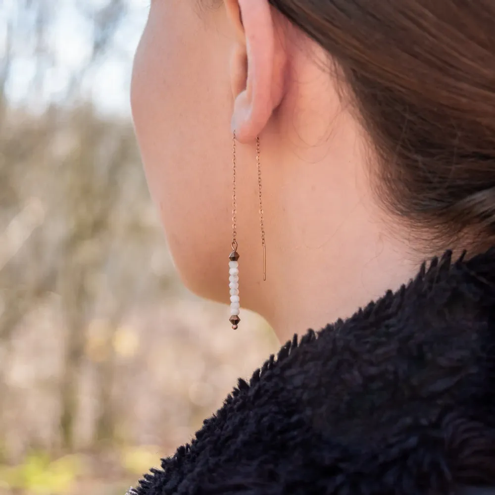 Cadeaux - Boucles d'oreilles pendantes Lumia en pierres de Lune - SLOYA