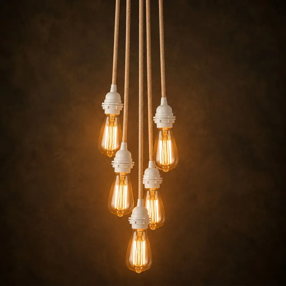 Ceiling lights - Fitting Lamps Ceiling - Natural White - 5 Fittings - BAZAR BIZAR LIVING