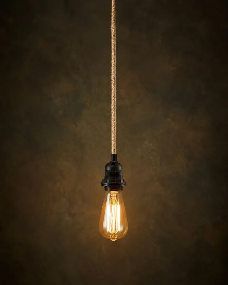 Ceiling lights - Fitting Lamps Jute - Natural Black - BAZAR BIZAR LIVING