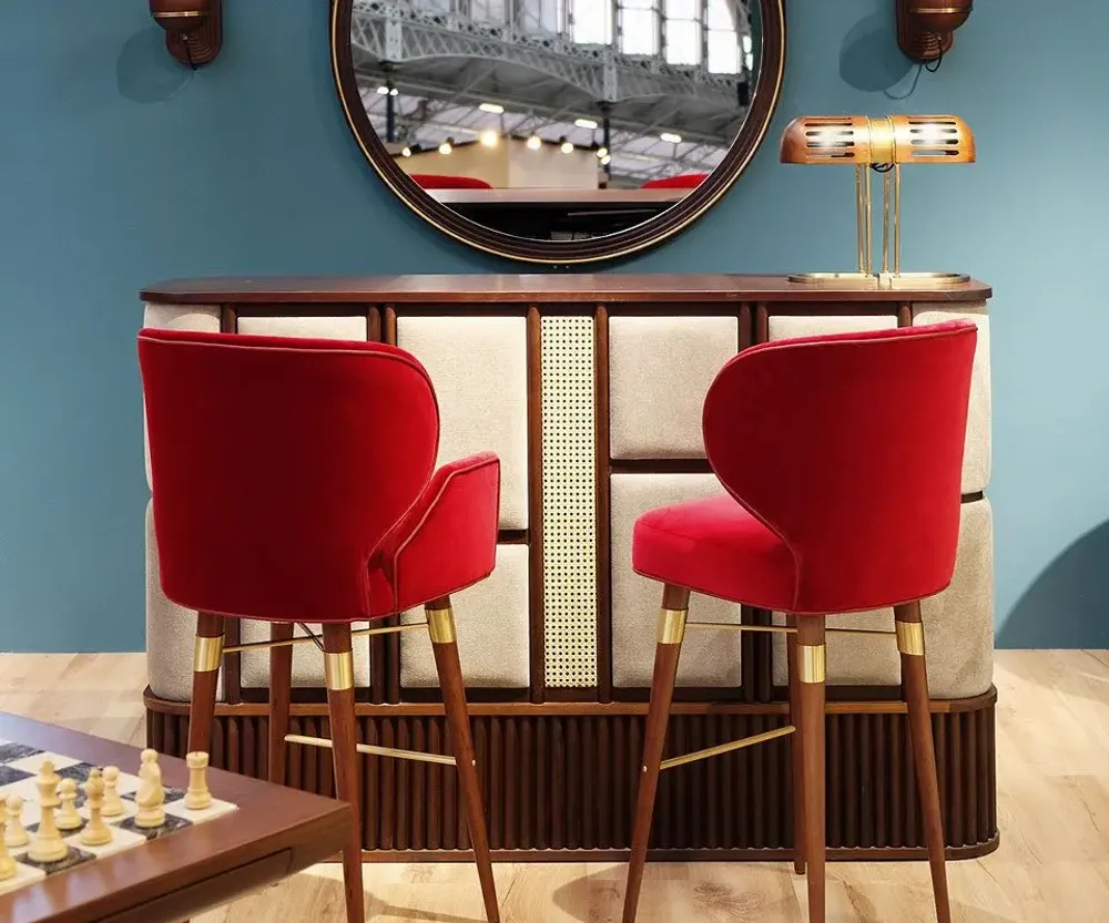 Buffets - Tom Bar Counter (Marble Top) Handmade By Wood Tailors Club - WOOD TAILORS CLUB