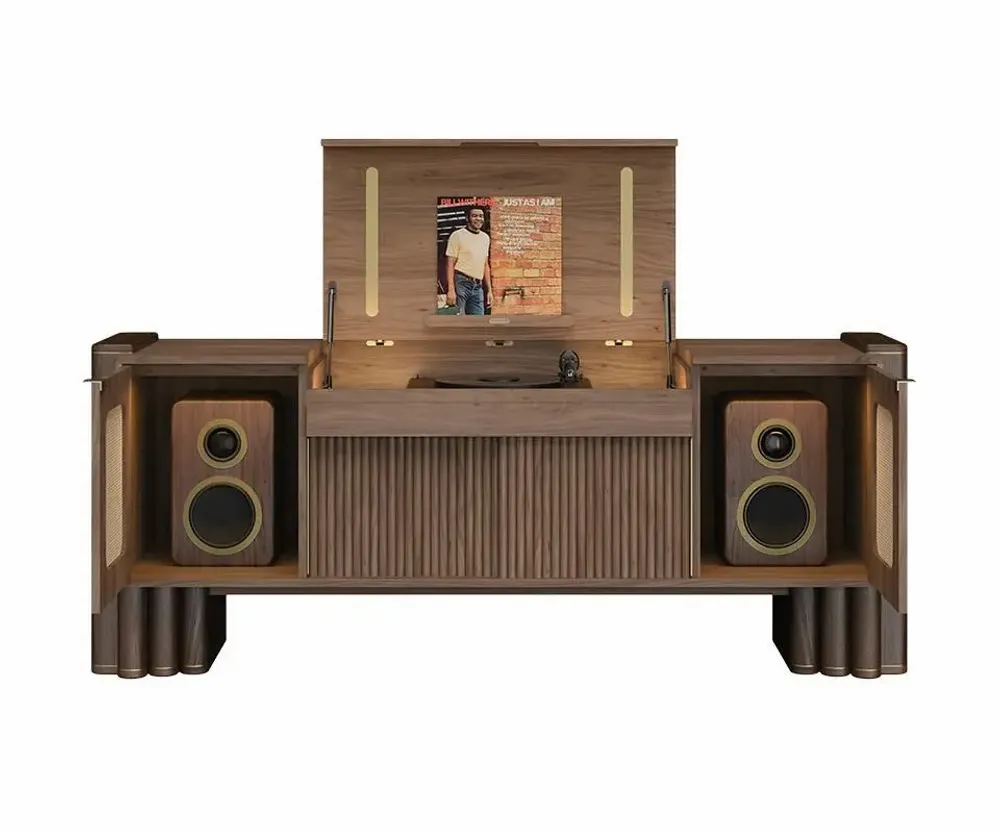 Buffets - Ronnie Vinyl Sideboard Handmade by Wood Tailors Club - WOOD TAILORS CLUB
