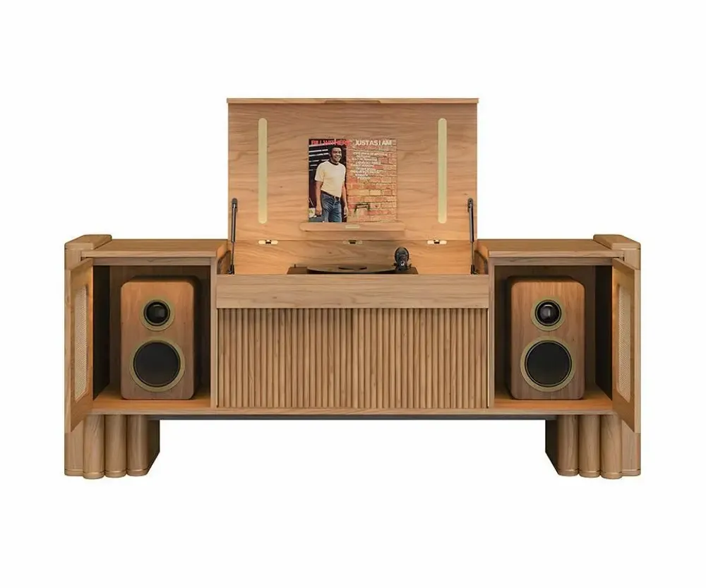 Buffets - Ronnie Vinyl Sideboard Handmade by Wood Tailors Club - WOOD TAILORS CLUB