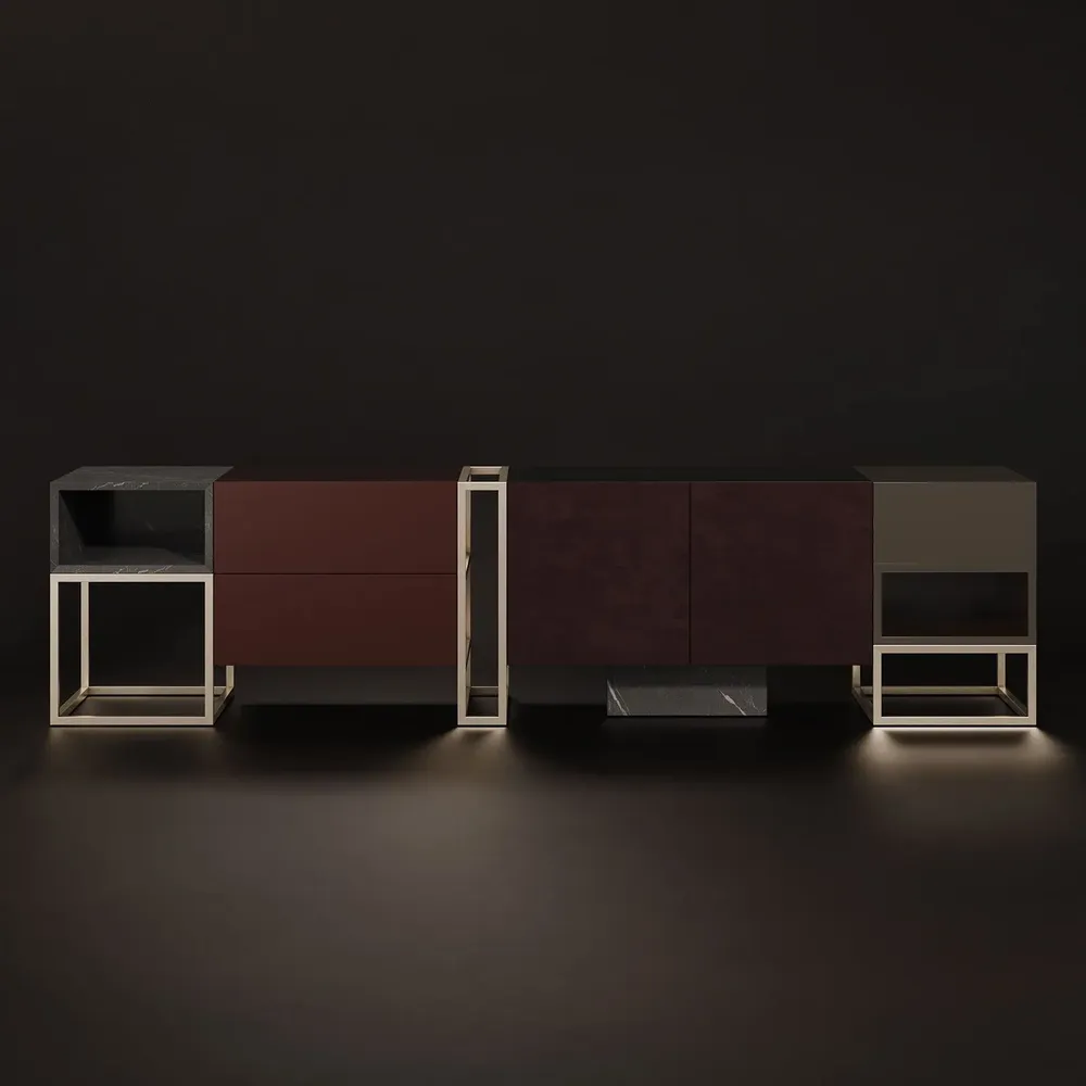 TV stands - Detroit Tv Unit Handmade by Porus Studio - PORUS STUDIO