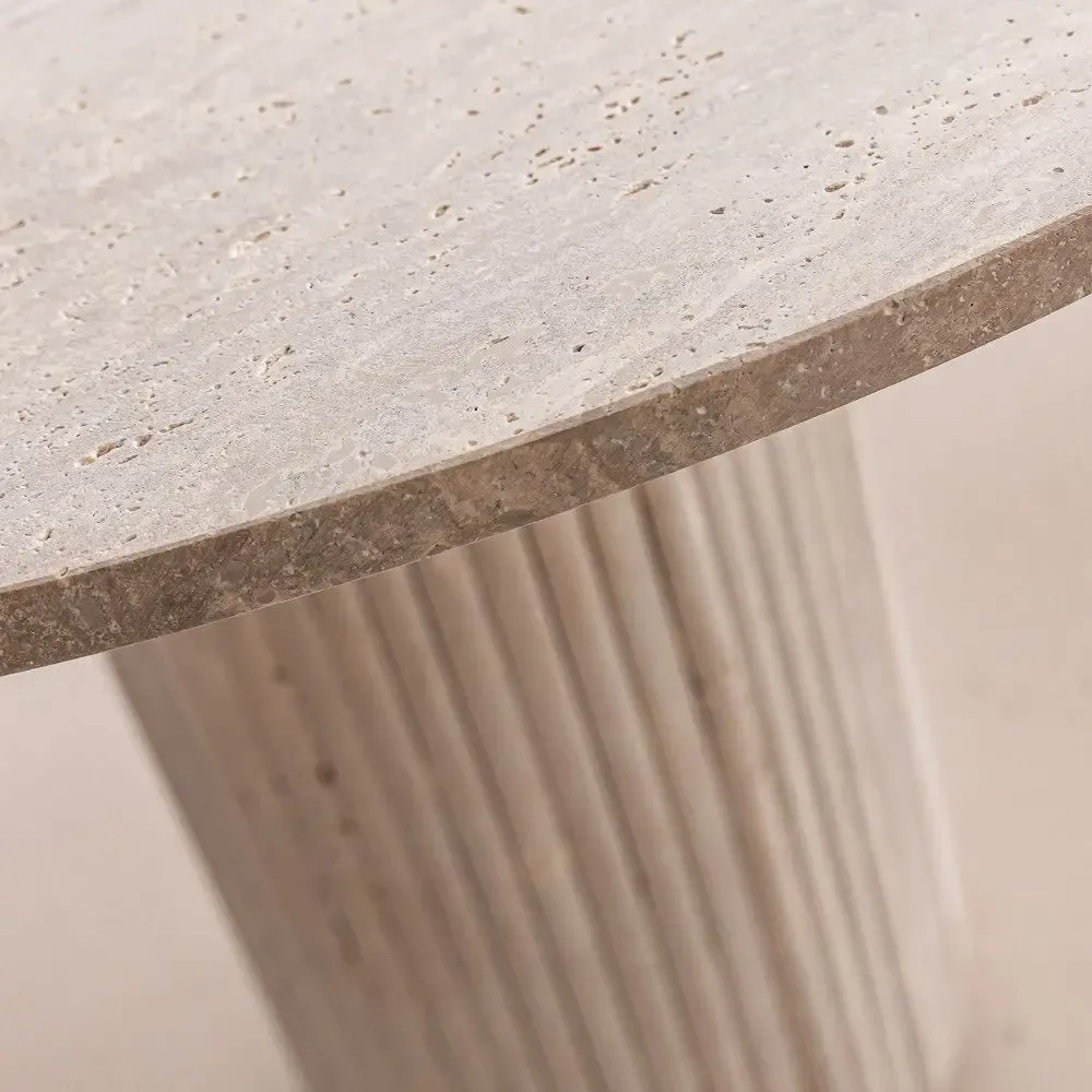 Tables Salle à Manger - Table Aïda en travertin naturel 180 cm - DESIGN TRIP