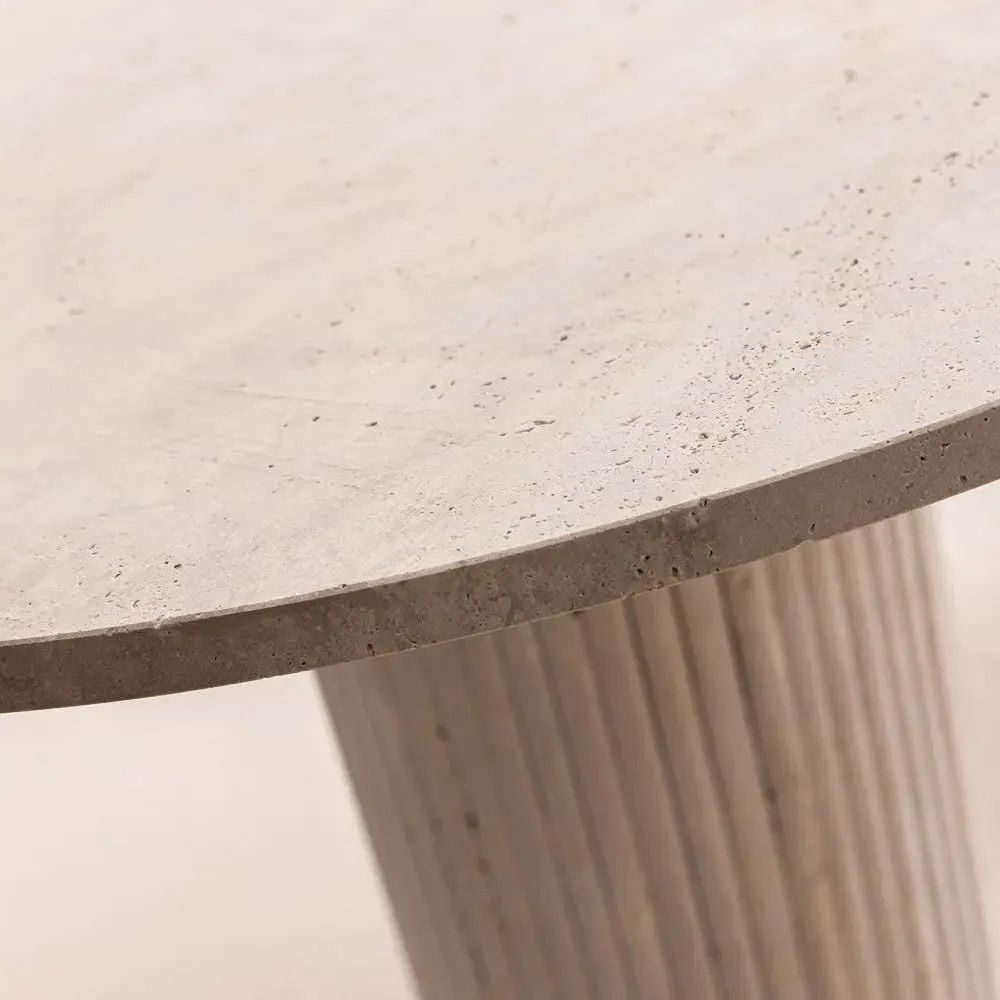 Tables Salle à Manger - Table Aïda en travertin naturel 180 cm - DESIGN TRIP