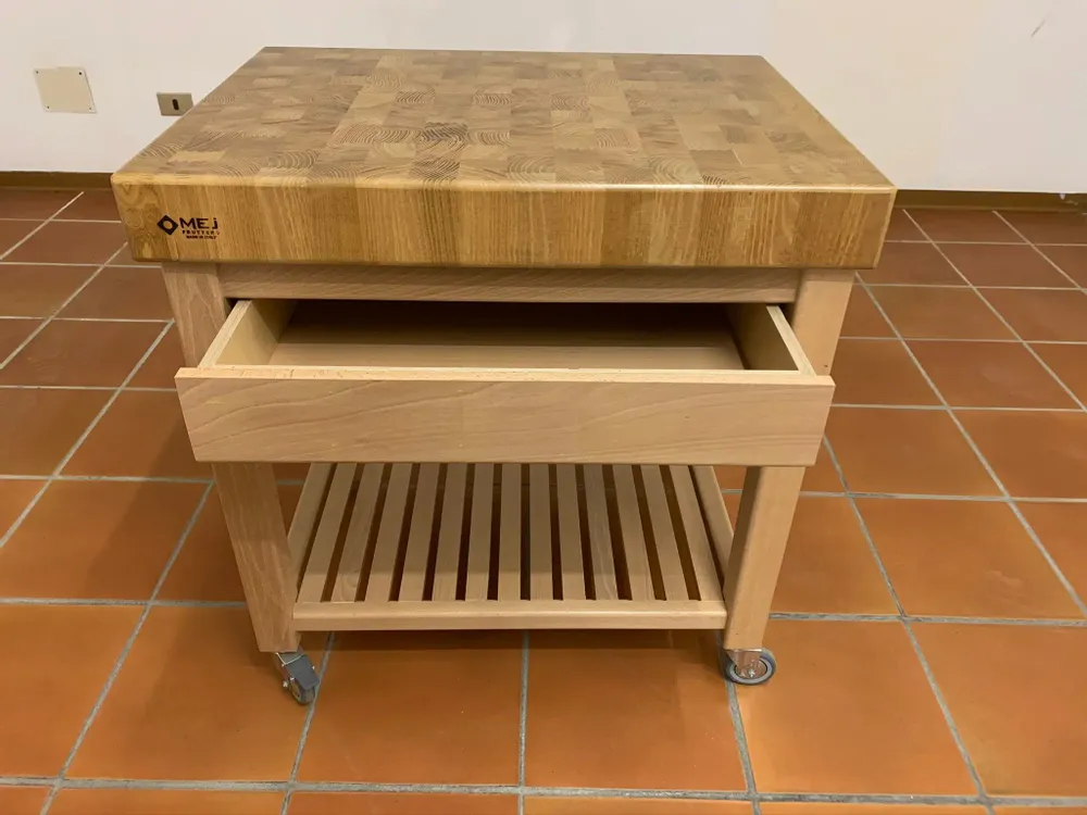 Kitchen utensils - Trolley with butcher block - MEJ, IL CEPPO FRUTTERO