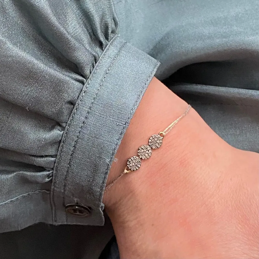 Bijoux - Bracelet pavage diamants noirs- Jasmine Trio - SOPHIE DESCHAMPS BIJOUX