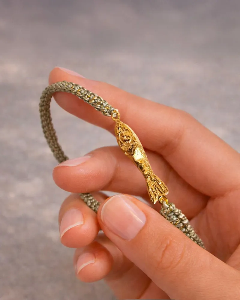 Bijoux - Bracelet Poisson macramé- Ablette tressé - SOPHIE DESCHAMPS BIJOUX