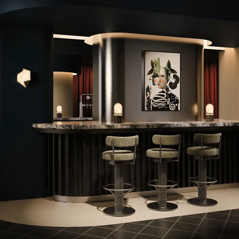 Chairs - Willis Bar chair Handmade by Porus Studio - PORUS STUDIO