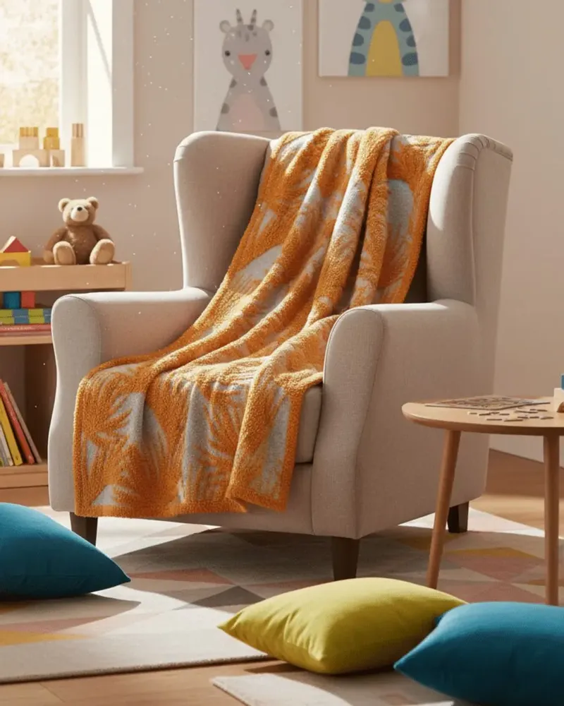 Fabrics - Palms throw - SOFIA TOSCANO