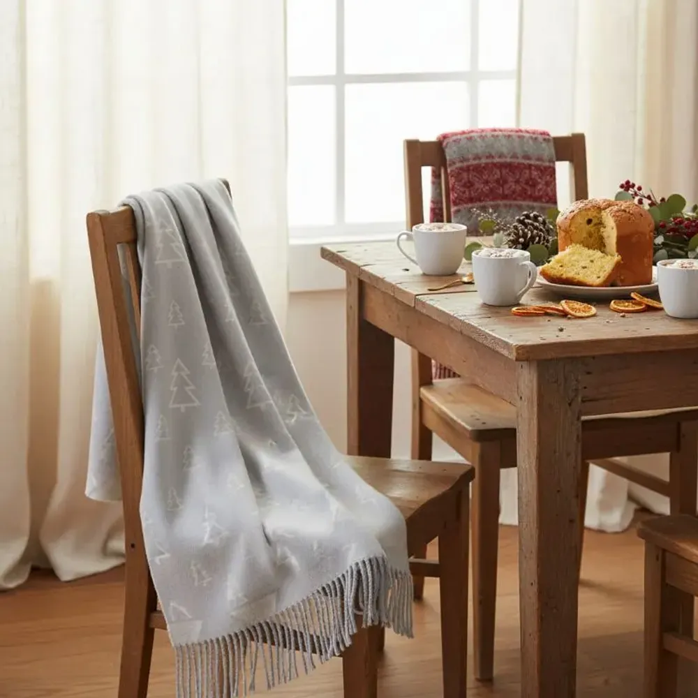 Fabrics - Babele recycled-cotton Christmas tree throw - SOFIA TOSCANO