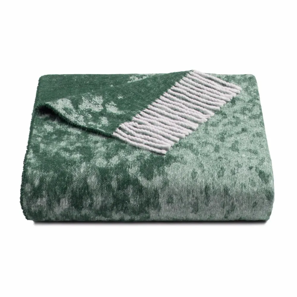 Fabrics - Babele recycled-cotton shaded trees throw - SOFIA TOSCANO