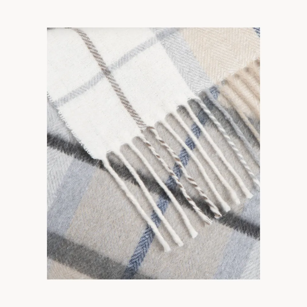Fabrics - Super Soft Babele Check recycled-cotton throw - SOFIA TOSCANO