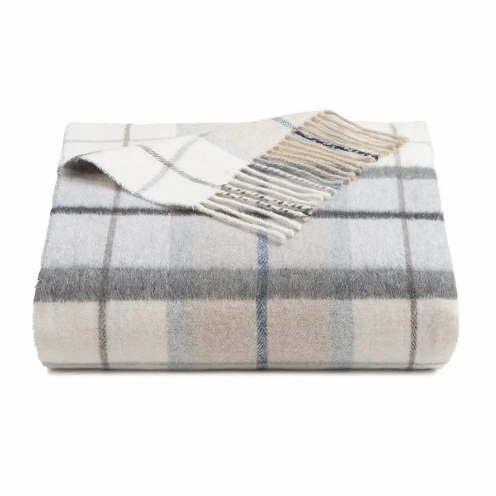Fabrics - Super Soft Babele Check recycled-cotton throw - SOFIA TOSCANO